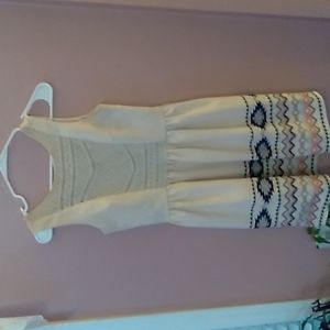 Cream Patterned Dress